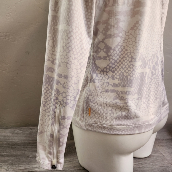 LUCY White Violet Jacket M Asymmetrical Moto Style Activewear Leopard Print - Picture 11 of 14